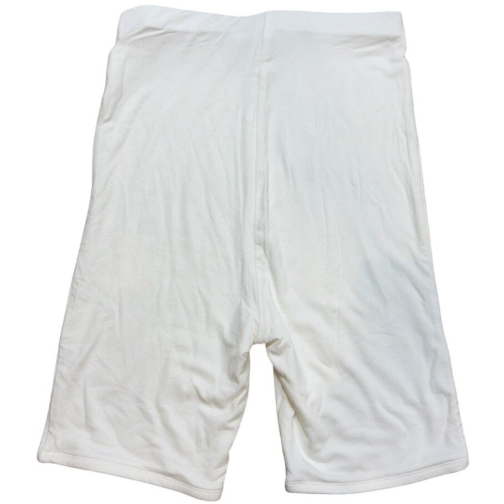 Naked Wardrobe Medium Baby Mama White Maternity Biker Shorts High Waist NEW - Picture 10 of 13